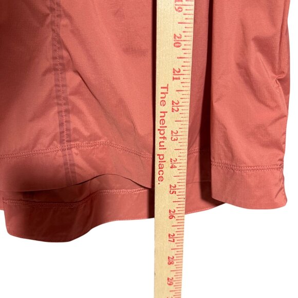 Athleta Rust Elastic Ruffled Neck Levitate Tank Top Women's Small Muted Red - Picture 7 of 12